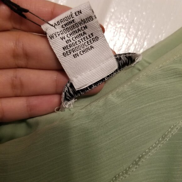 NWT Christian Lacroix Pastel Light Green Maxi Long Dress Ruffles Chiffon Medium - Picture 13 of 16